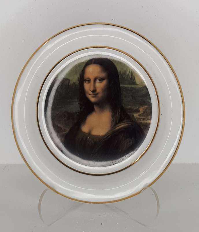 Collection Plate of Mona Lisa Design by by Leonardo da Vinci 1452  1519