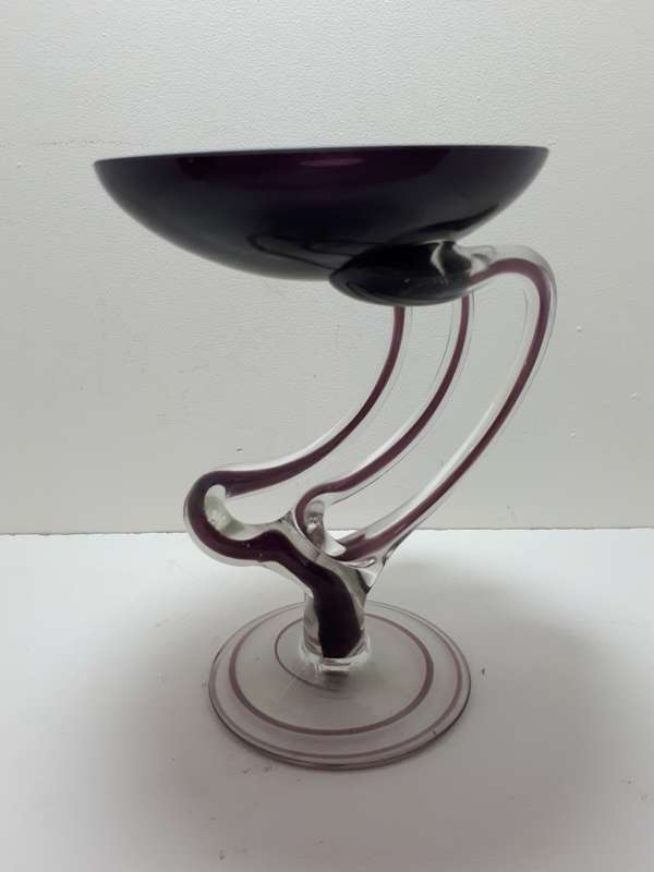 Purple Pedestal Bowl