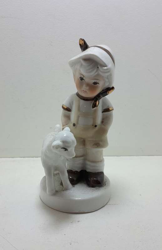 Elweco figurine of a boy with a lamb
