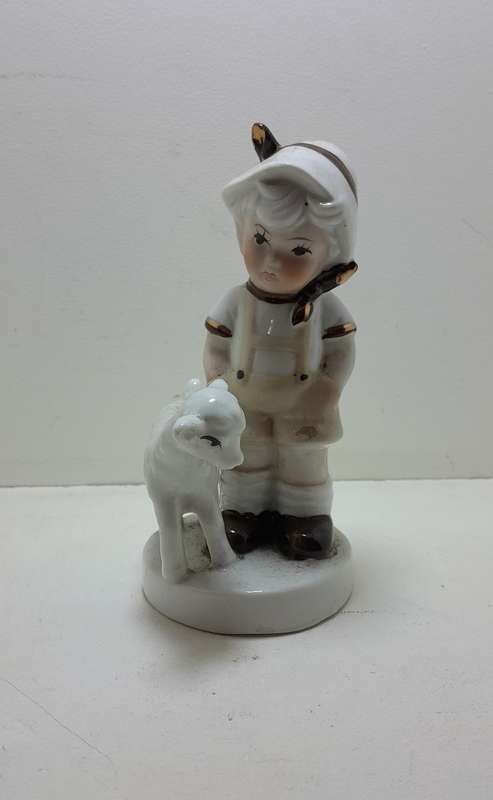 Elweco figurine of a boy with a lamb