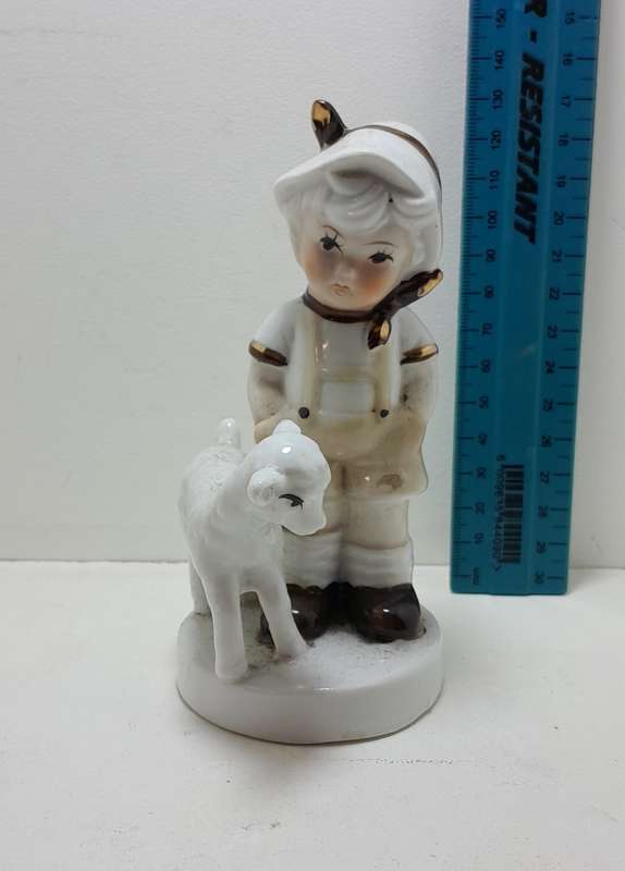 Elweco figurine of a boy with a lamb