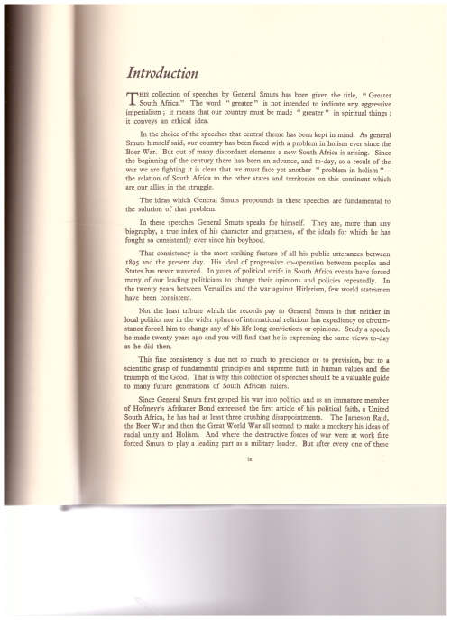 SPEECHES OF GENERAL J.C. SMUTS