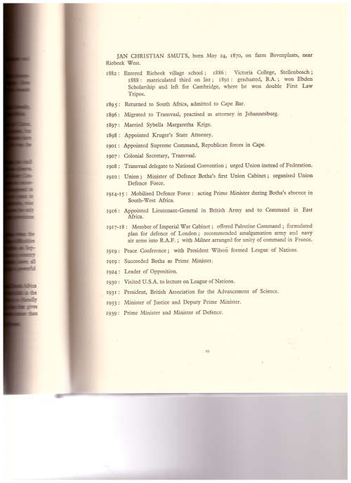 SPEECHES OF GENERAL J.C. SMUTS