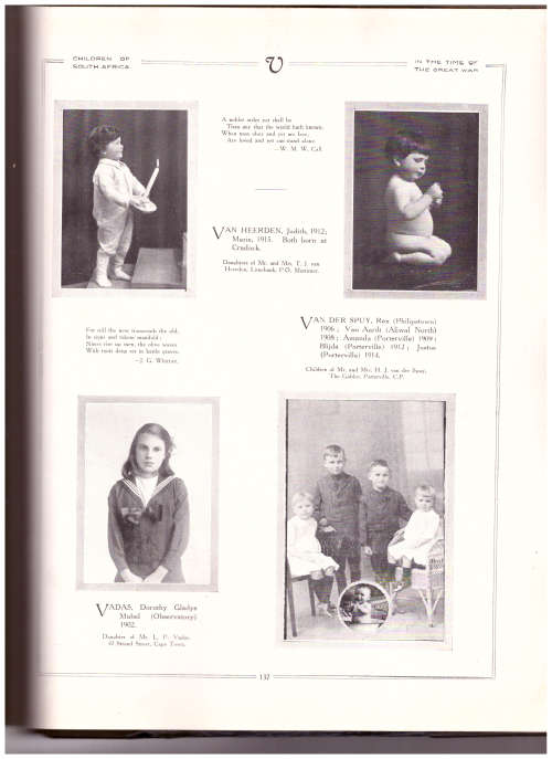 CHILDREN OF THE SOUTH AFRICAN WAR