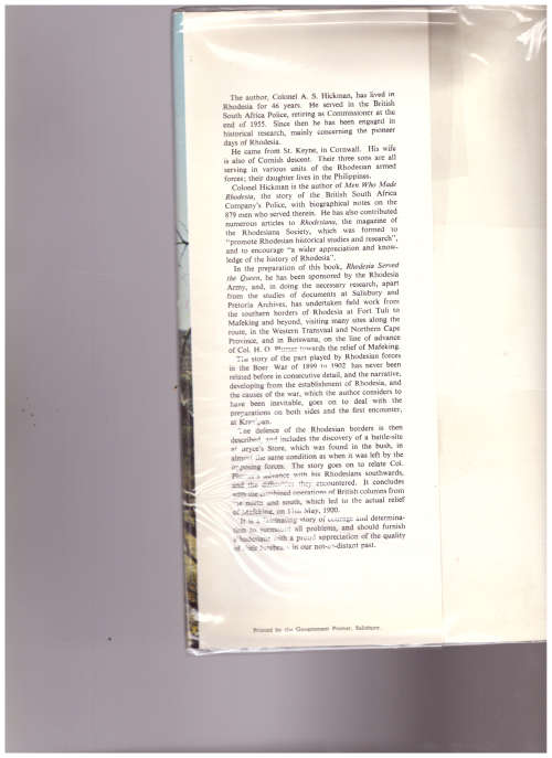 RHODESIA SERVES THE QUEEN, VOL. 1