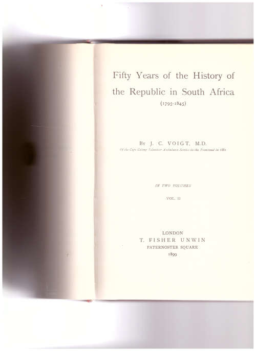 FIFTY YEARS OF THE HISTORY OF THE REPUBLIC IN SOUTH AFRICA 1795-1845