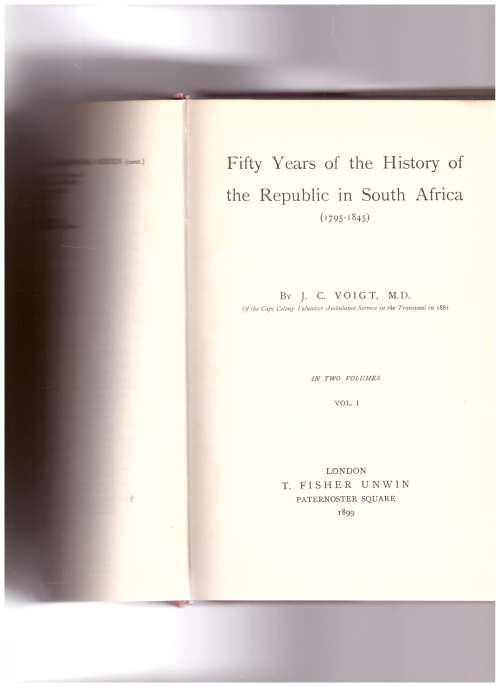 FIFTY YEARS OF THE HISTORY OF THE REPUBLIC IN SOUTH AFRICA 1795-1845