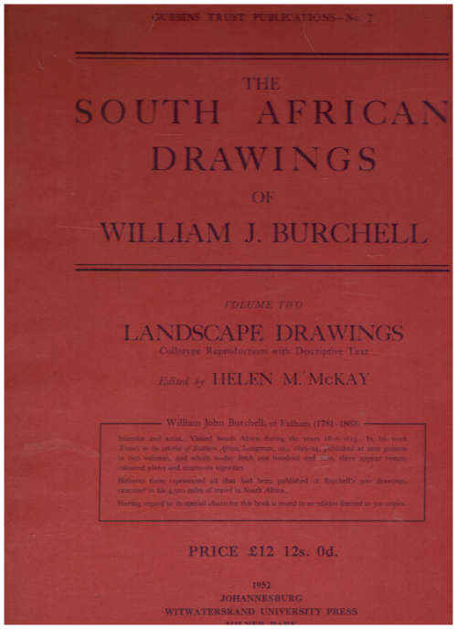 SOUTH AFRICAN DRAWINGS OF WILLIAM J. BURCHELL VOL. II, LIMITED TO 300 COPIES, 1/3 LEATHER HARD COVER