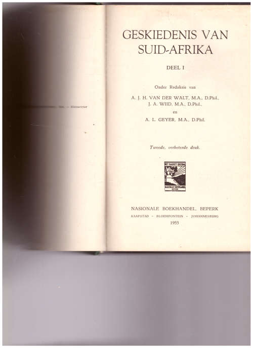 GESKIEDENIS VAN SUID-AFRIKA IN TWEE VOLUMES.