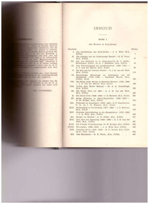 GESKIEDENIS VAN SUID-AFRIKA IN TWEE VOLUMES.