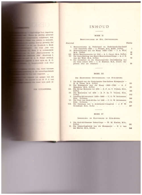 GESKIEDENIS VAN SUID-AFRIKA IN TWEE VOLUMES.