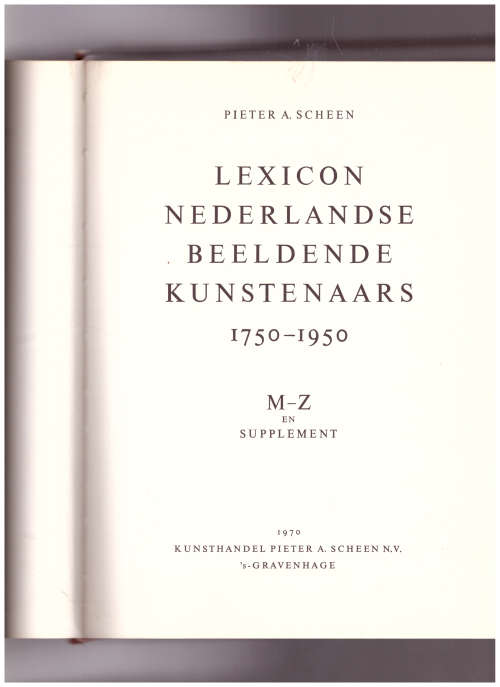 LEXICON NEDERLANDSE BEELDENDE KUNSTENAARS 1750-1950, VOLLEDIG IN TWEE VOLUMES