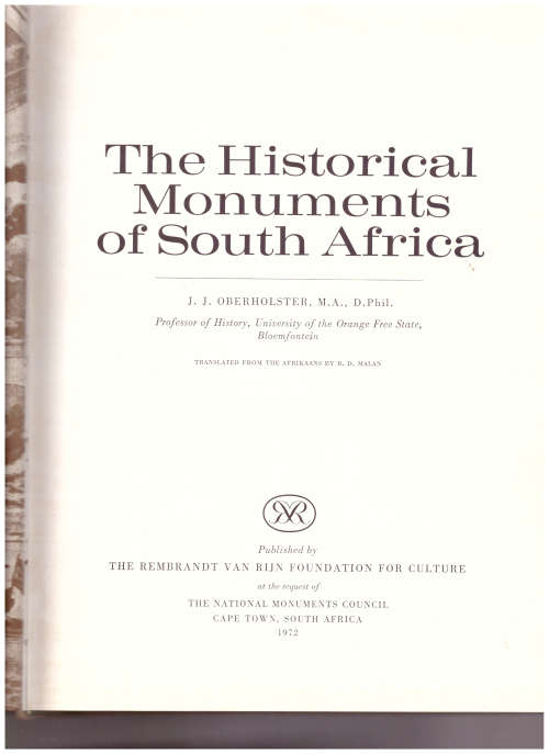 HISTORICAL MONUMENTS OF SOUTH AFRICA