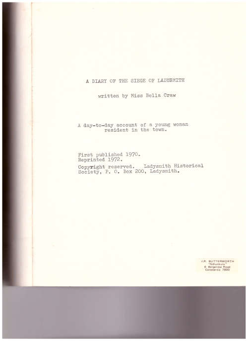 THE SIEGE OF LADYSMITH, 6 VOLUMES