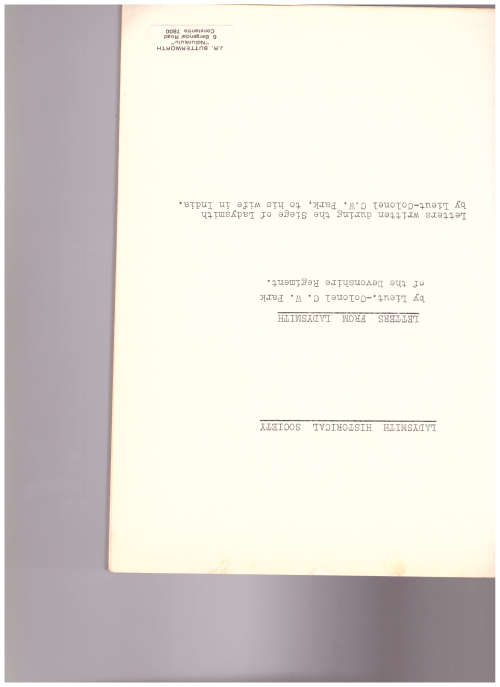 THE SIEGE OF LADYSMITH, 6 VOLUMES