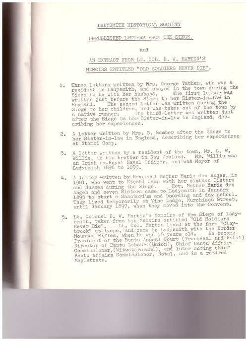 THE SIEGE OF LADYSMITH, 6 VOLUMES