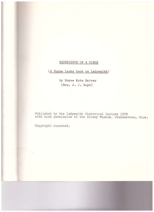 THE SIEGE OF LADYSMITH, 6 VOLUMES