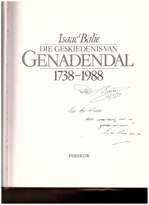 DIE GESKIEDENIS VAN GENADENDAL *GETEKEN*