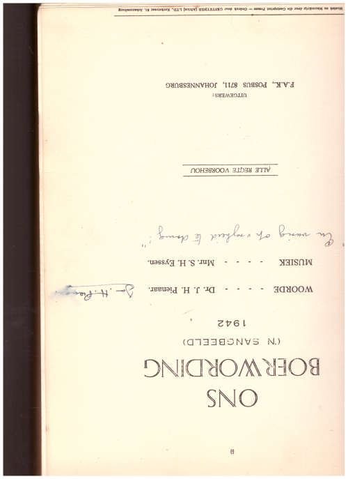 ONS BOERWORDING 1486-1949 *GETEKEN*