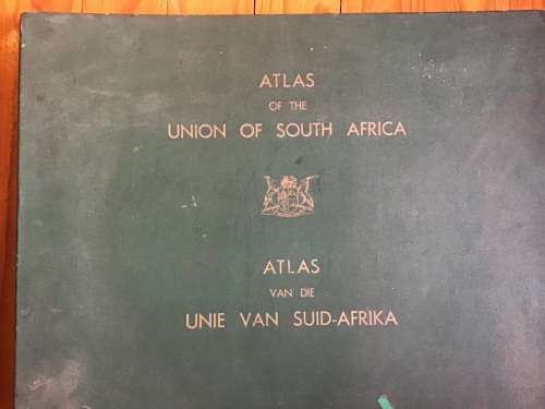 ATLAS VAN DIE UNIE VAN SUID-AFRIKA 1960, (GROOTHARDEBAND BOEK)