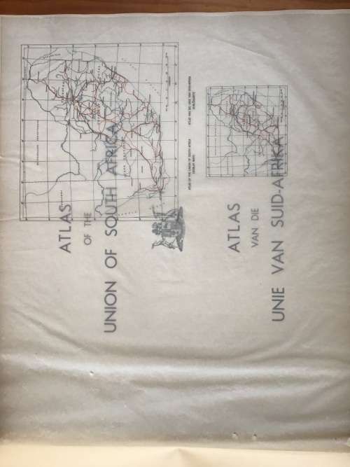 ATLAS VAN DIE UNIE VAN SUID-AFRIKA 1960, (GROOTHARDEBAND BOEK)