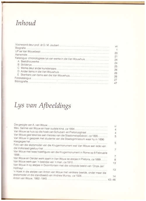 ANTON VAN WOUW EN DIE VAN WOUWHUIS