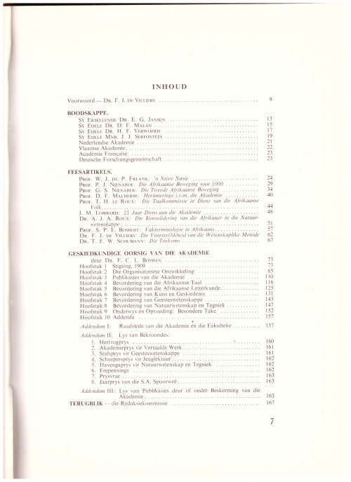 DIE SUID-AFRIKAANSE AKADEMIE VIR WETENSKAP EN KUNS FEESALBUM 1909-1959