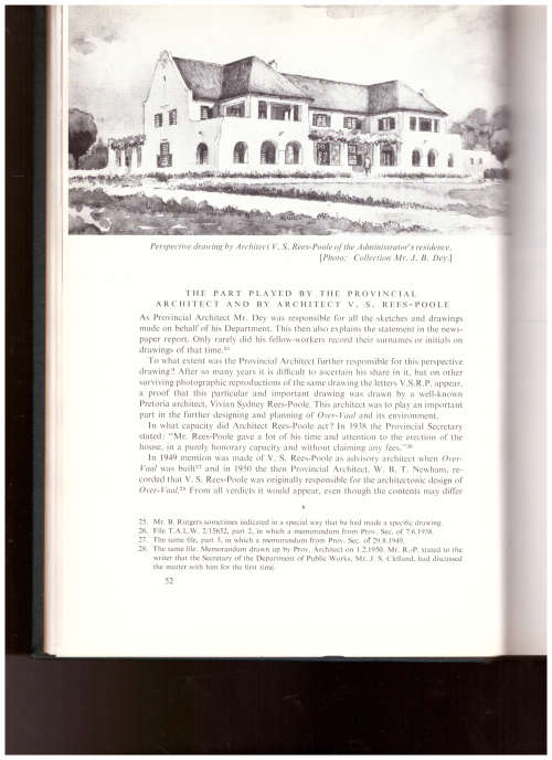 OVER-VAAL: THE HISTORY OF AN OFFICIAL RESIDENCE by JAN PLOEGER