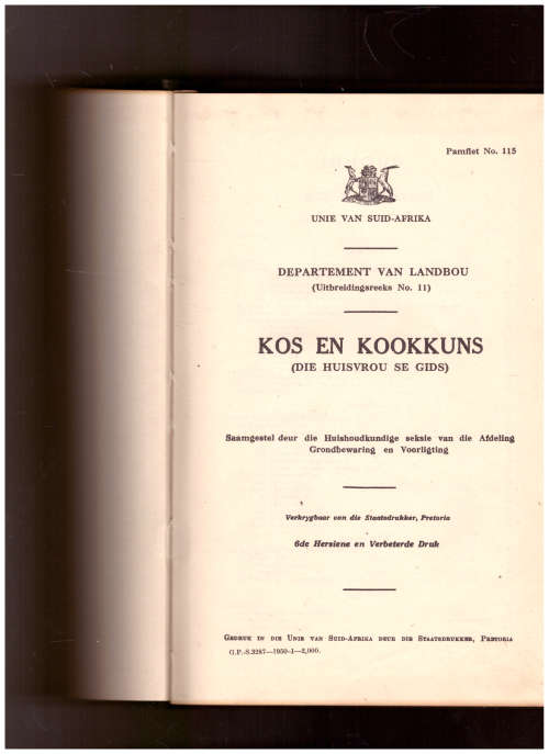 KOS EN KOOKKUNS, 6de VERBETERDE UITGAWE