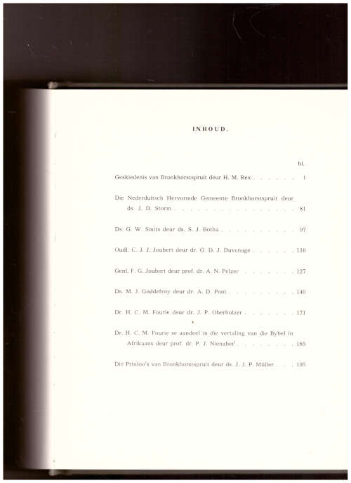 NEDERDUITSCH HERVORMDE GEMEENTE BRONKHORSTSPRUIT 1869-1969