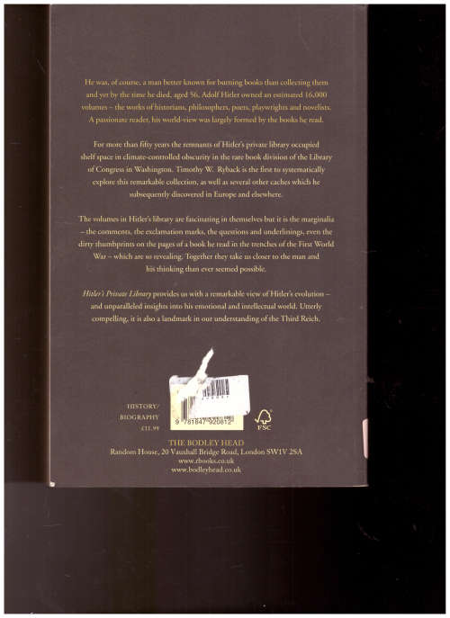 HITLER`S PRIVATE LIBRARY: THE BOOKS THAT SHAPED HIS LIFE