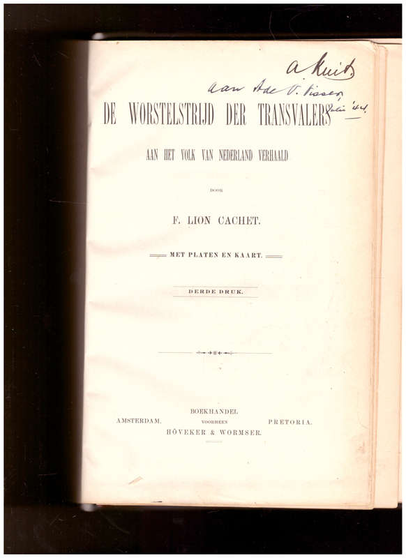DE WORSTELSTRYD DER TRANSVALERS