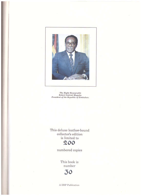 YESTERDAY, TODAY AND TOMORROW: RHODESIA, ZIMBABWE LIMITED TO 200 COPIES, LEATHER IN SLIPCASE