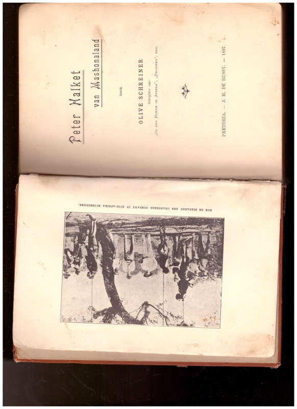 PETER HALKET VAN MASHONALAND deur OLIVER SCHREINER 1 STE UITG. 1897