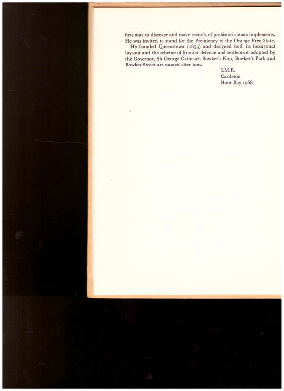 COMDT. HOLDEN BOWKER: AN 1820 SETTLER BOOK INCLUDING UNPUBLISHED RECORDS OF FRONTIER WARS