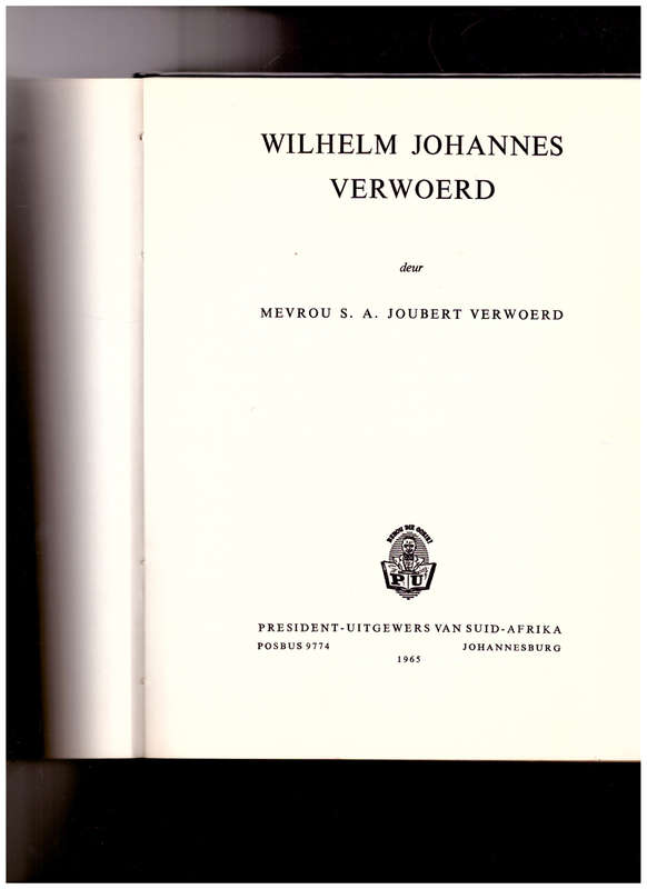 WILHELM JOHANNES VERWOERD