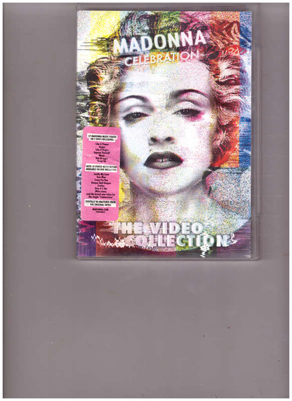 MADONNA, CELEBRATION, THE VIDEO COLLECTION WITH 2 DVD`S AND POSTER REGION FREE