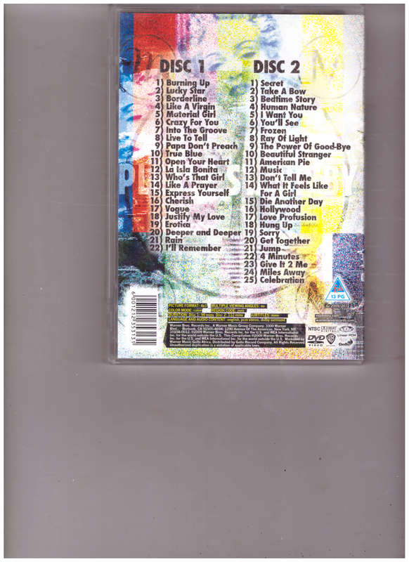 MADONNA, CELEBRATION, THE VIDEO COLLECTION WITH 2 DVD`S AND POSTER REGION FREE