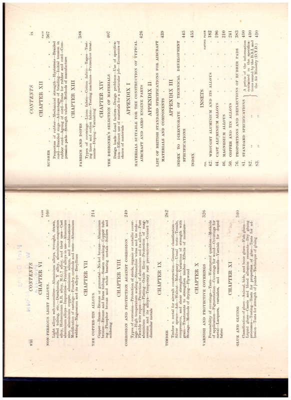 MATERIALS OF AIRCRAFT CONSTRUCTION