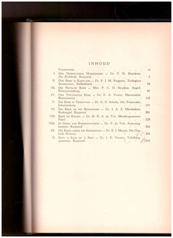 ONS N.G. KERK: GEDENKBOEK BY ONS DERDE EEUFEES 1952