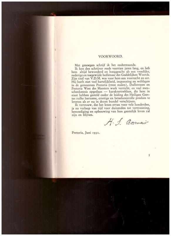 SONDAGSTILTE: 52 PREKE DEUR DS. J.S. THERON 1931