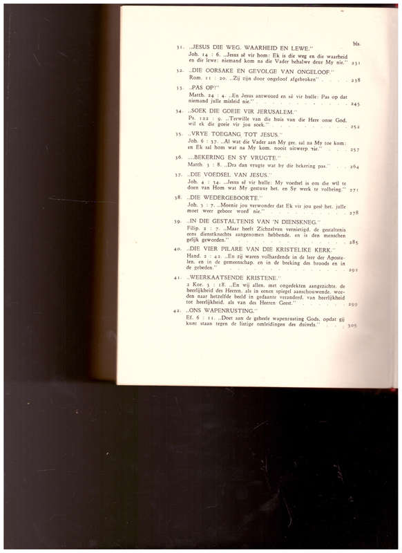 SONDAGSTILTE: 52 PREKE DEUR DS. J.S. THERON 1931