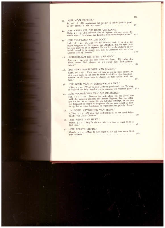 SONDAGSTILTE: 52 PREKE DEUR DS. J.S. THERON 1931