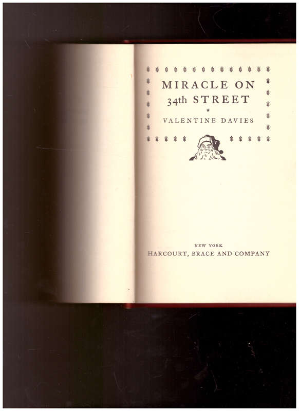 MIRACLE ON 34th STREET, 1 ST ED. 1947