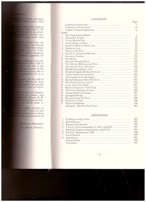 SALUTE THE SAPPERS by NEIL ORPEN SOUTH AFRICAN FORCES WORLD WAR II VOL. 8 PART II
