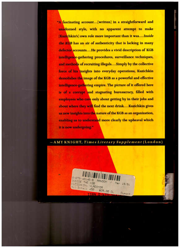 INSIDE THE KGB: MY LIFE IN SOVIET ESPIONAGE by VLADIMIR KUZICHKIN