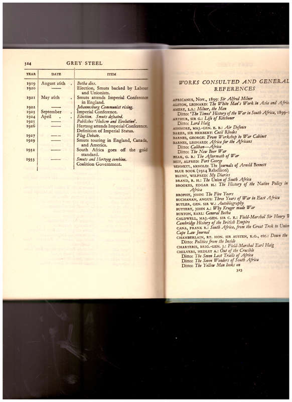 GREY STEEL: J.C. SMUTS by H.C. ARMSTRONG