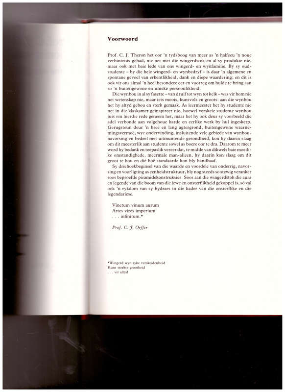 PIONIER VAN ONS WYNBOU: PROF. C.J. THERON