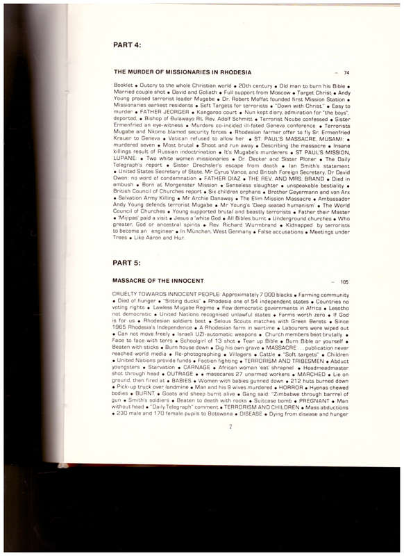 GOD`S MIRACLES Vs MARXIST TERRORISTS: TRUE STORY OF RHODESIAN AND SOUTH WEST AFRICAN WARS