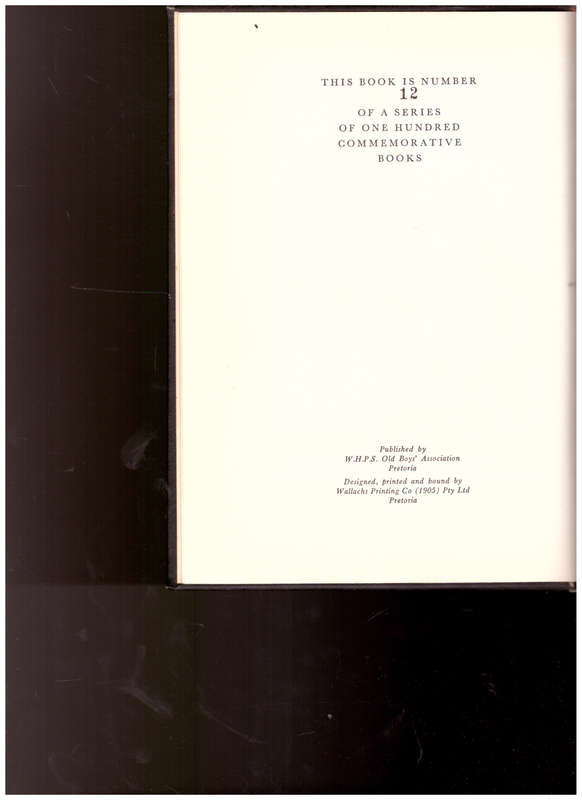 W.H.I.P.S. THE STORY OF A PREPARATORY SCHOOL, LIMITED TO 100 COPIES OF WHICH THIS IS NO. 12